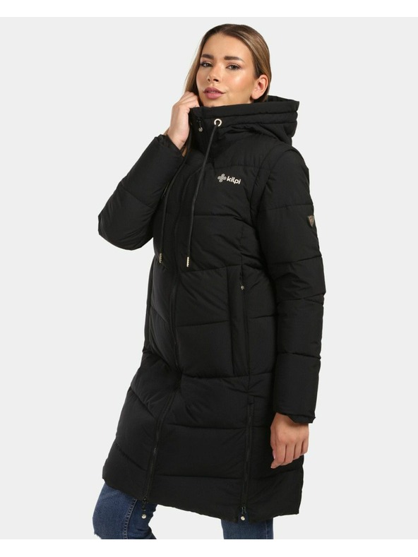Kilpi Dámsky zateplený kabát Kilpi SALI-W Čierna