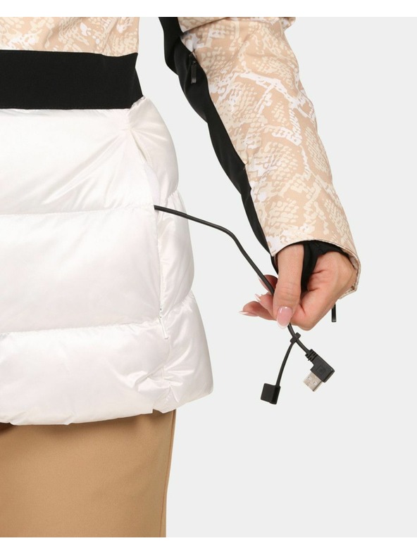 Kilpi Dámska lyžiarska bunda s integrovaným vyhrievaním Kilpi LENA-W Biela