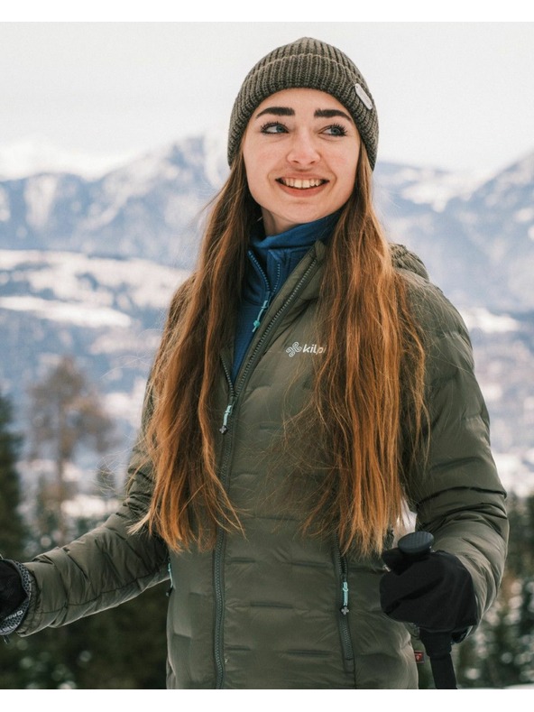 Kilpi Dámska páperová bunda Kilpi ALBERTA-W Dark Green