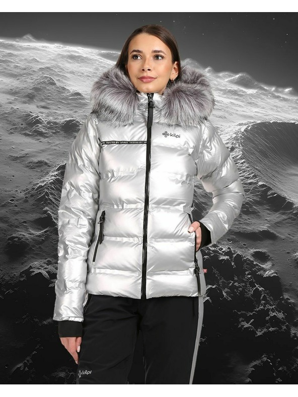 Kilpi Dámska strieborná zimná zateplená bunda Kilpi LTD SIRIUS-W Strieborná