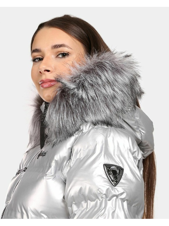 Kilpi Dámska strieborná zimná zateplená bunda Kilpi LTD SIRIUS-W Strieborná