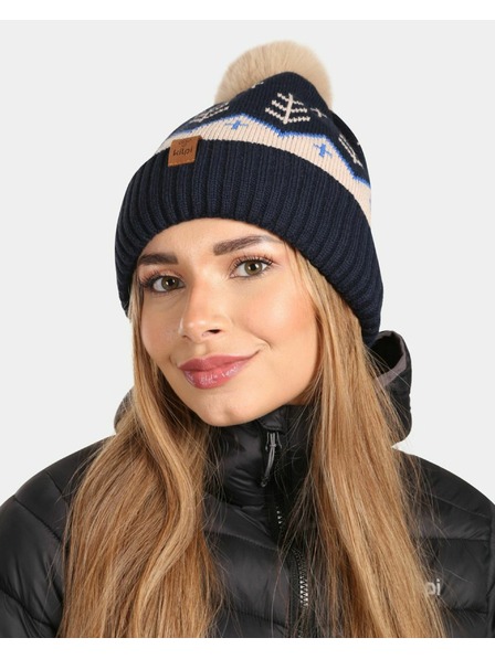 Kilpi Dámska zimná módna čiapka Kilpi CARMEN-W Tmavomodrá