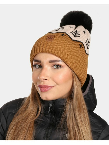 Kilpi Dámska zimná módna čiapka Kilpi CARMEN-W Hnedá
