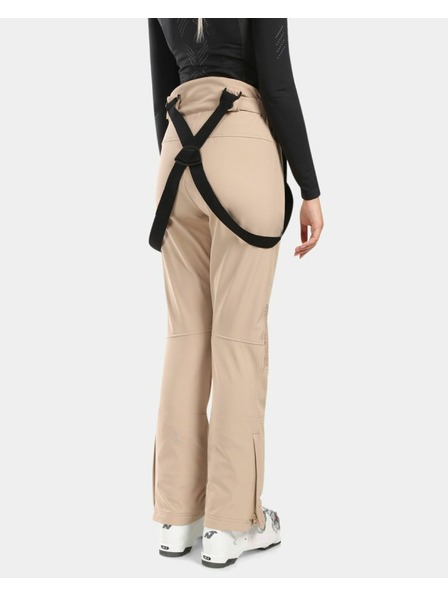 Kilpi Dámske softshellové lyžiarske nohavice Kilpi DIONE-W Beige