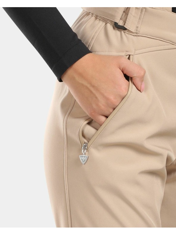 Kilpi Dámske softshellové lyžiarske nohavice Kilpi DIONE-W Beige