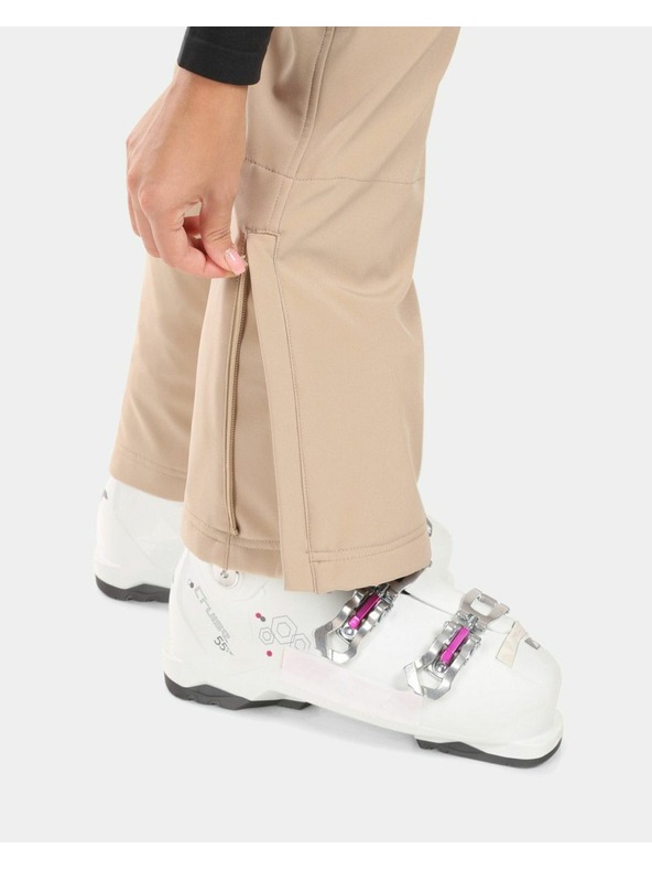 Kilpi Dámske softshellové lyžiarske nohavice Kilpi DIONE-W Beige