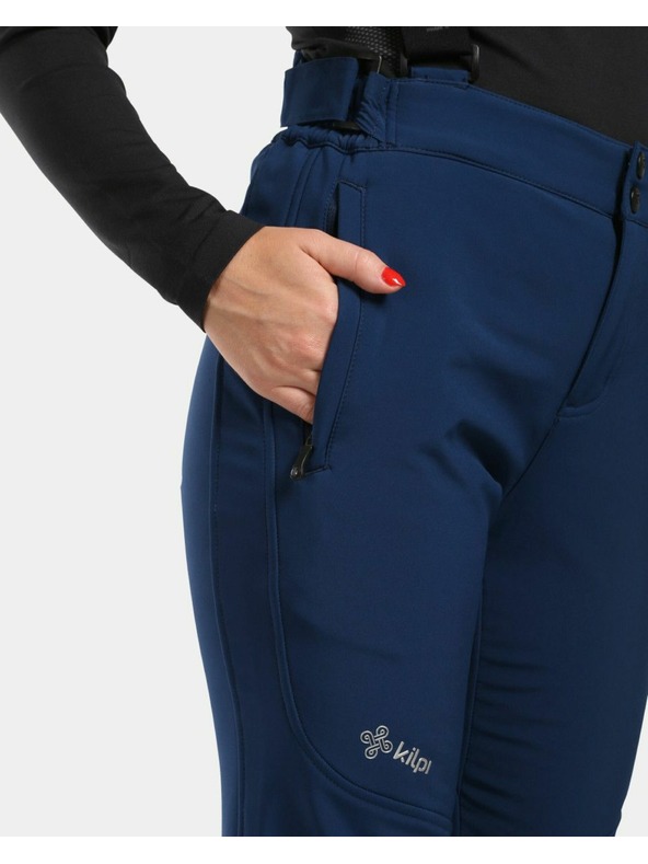 Kilpi Dámske softshellové lyžiarske nohavice Kilpi RHEA-W Dark Blue