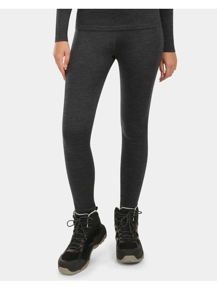 Kilpi Dámske termo nohavice z MERINO WOOL Kilpi MAVORA BOTTOM-W Čierna
