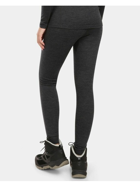 Kilpi Dámske termo nohavice z MERINO WOOL Kilpi MAVORA BOTTOM-W Čierna