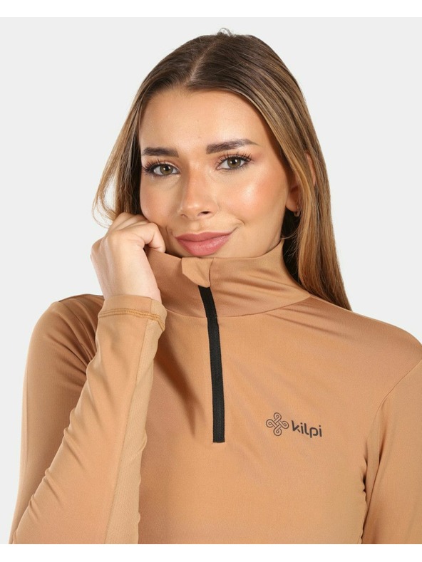 Kilpi Dámske termo tričko s dlhým rukávom Kilpi WILLIE-W Béžové
