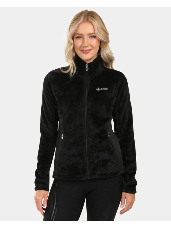 Kilpi Dámska chlpatá fleecová mikina Kilpi SKATHI-W Čierna
