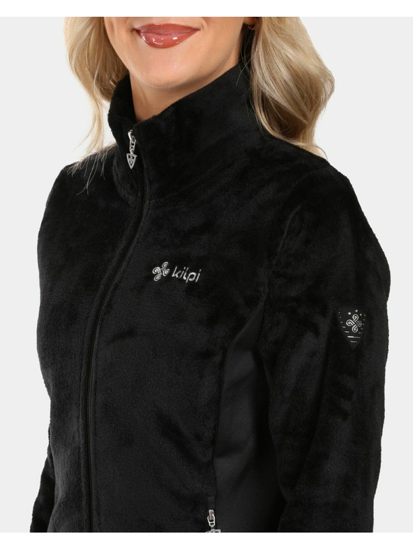 Kilpi Dámska chlpatá fleecová mikina Kilpi SKATHI-W Čierna