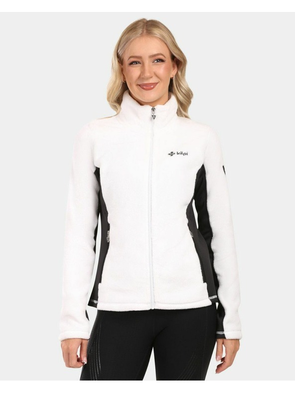 Kilpi Dámska chlpatá fleecová mikina Kilpi SKATHI-W Biela