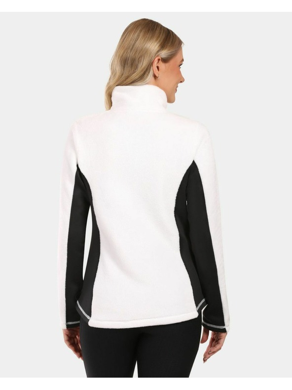 Kilpi Dámska chlpatá fleecová mikina Kilpi SKATHI-W Biela