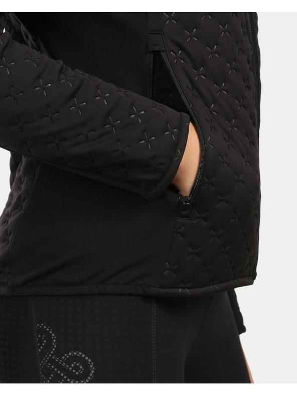 Kilpi Dámska zateplená fleecová mikina s kapucou Kilpi NEVIA-W Čierna