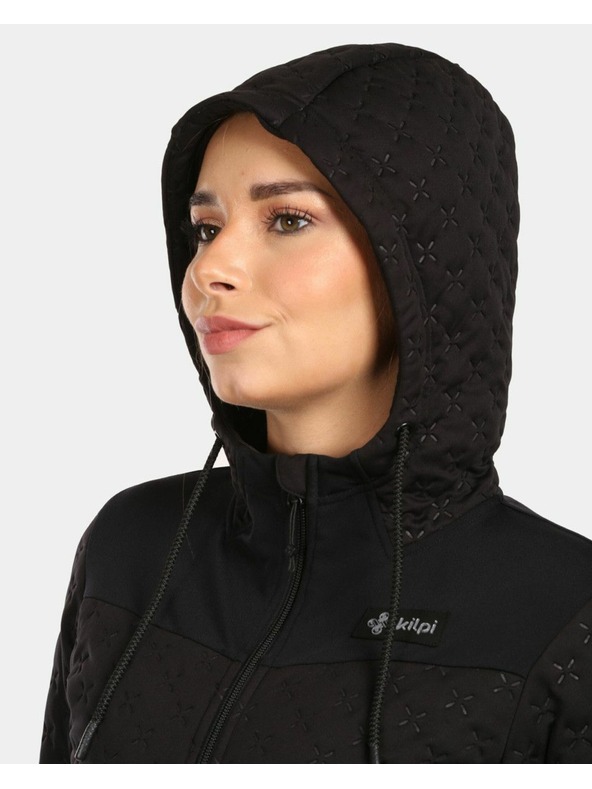 Kilpi Dámska zateplená fleecová mikina s kapucou Kilpi NEVIA-W Čierna