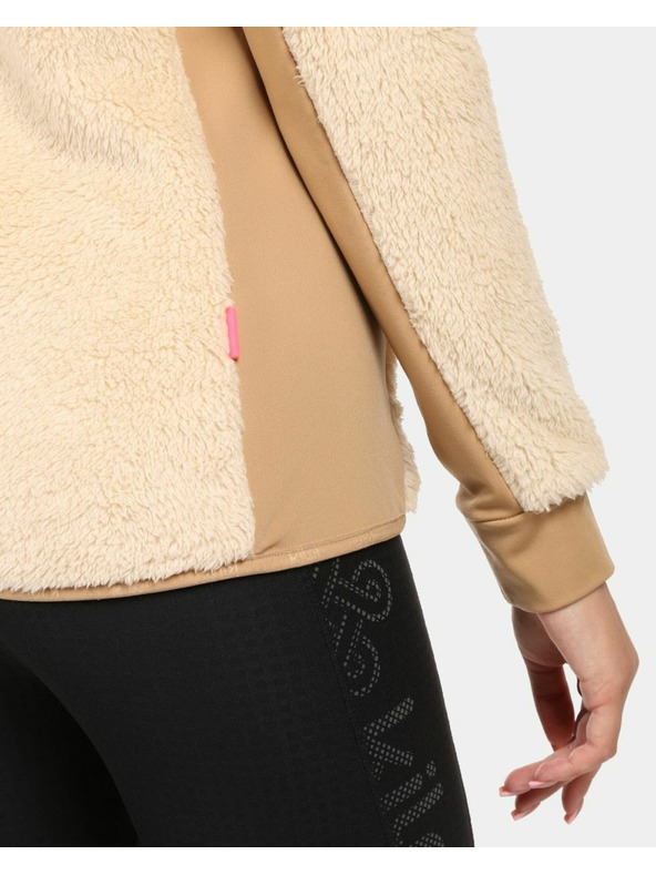 Kilpi Dámska chlpatá fleecová mikina s kapucou Kilpi NORKA-W Béžová