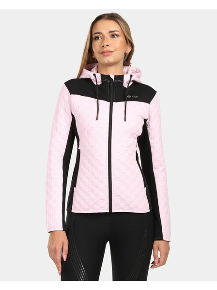 Kilpi Dámska zateplená fleecová mikina s kapucou Kilpi NEVIA-W Svetloružová