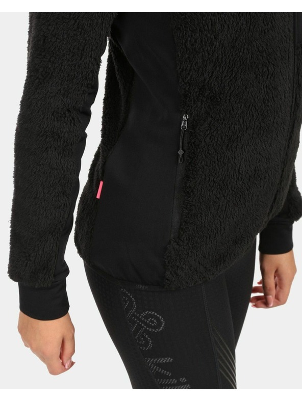 Kilpi Dámska chlpatá fleecová mikina s kapucňou Kilpi NORKA-W Čierna