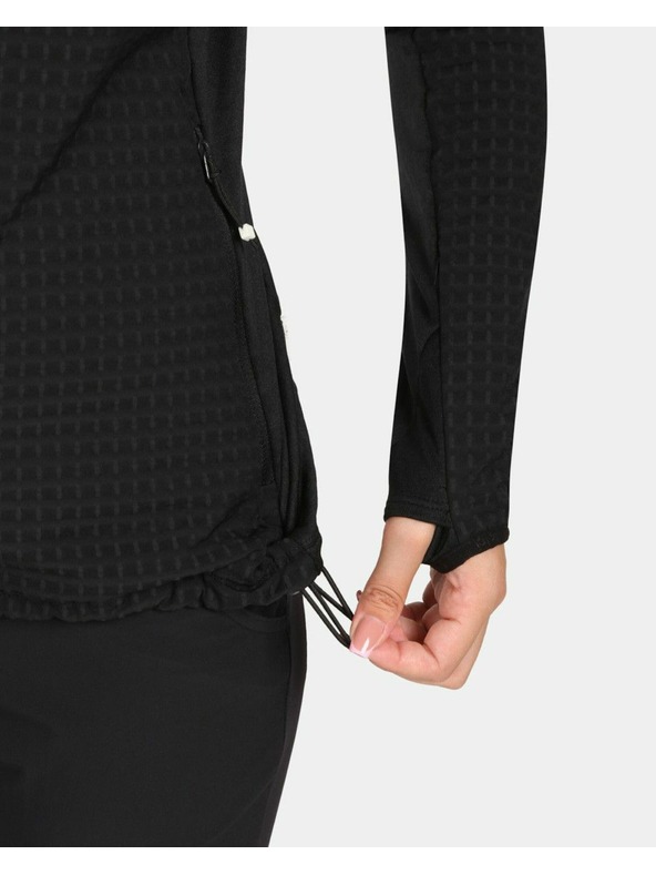 Kilpi Dámska fleecová mikina s kapucňou Kilpi FRENSIS-W Čierna