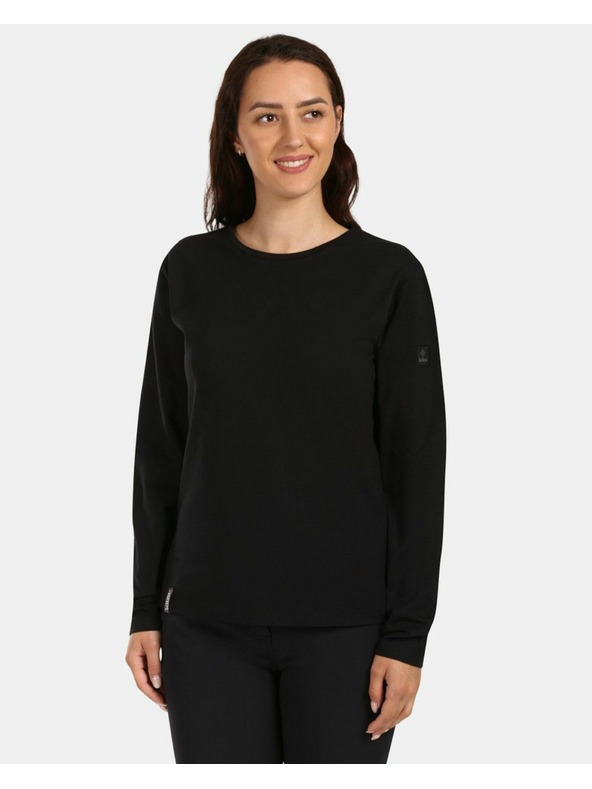 Kilpi Dámske bavlnené tričko s dlhým rukávom Kilpi PROMOX-W Čierna