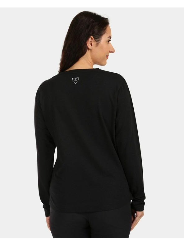 Kilpi Dámske bavlnené tričko s dlhým rukávom Kilpi PROMOX-W Čierna