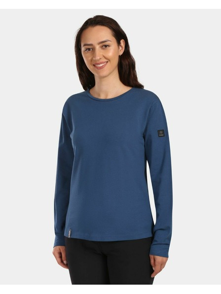 Kilpi Dámske bavlnené tričko s dlhým rukávom Kilpi PROMOX-W Tmavomodrá