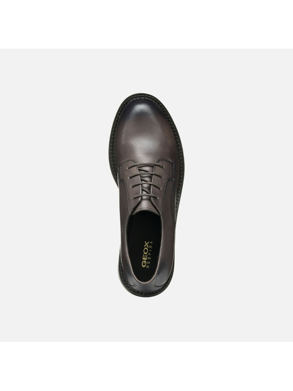 Geox Tmavohnedé dámske poltopánky Geox Serilda