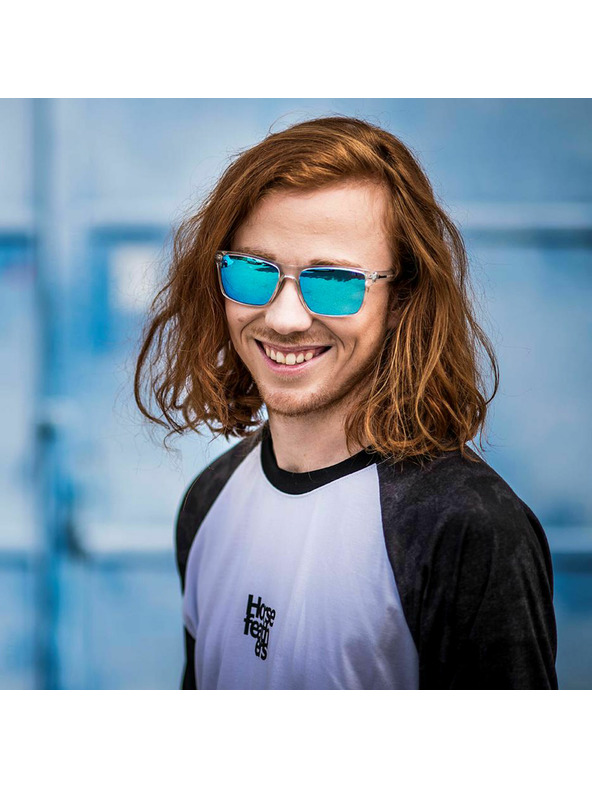 Horsefeathers Slnečné okuliare Merlin - crystal/mirror blue