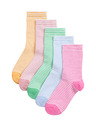 Marks & Spencer Pruhované ponožky s vysokým podielom bavlny, sada 5 párov (6 malé – 7 veľké) Marks & Spencer viacfarebná