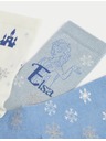 Marks & Spencer Ponožky Disney Frozen™ s vysokým podielom bavlny, sada 3 párov (6 malé – 3½ veľké) Marks & Spencer viacfarebná