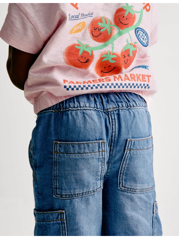 Marks & Spencer Cargo džínsy s manžetami (2–8 rokov) Marks & Spencer námorná modrá