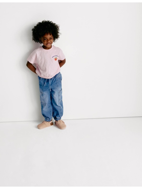 Marks & Spencer Cargo džínsy s manžetami (2–8 rokov) Marks & Spencer námorná modrá