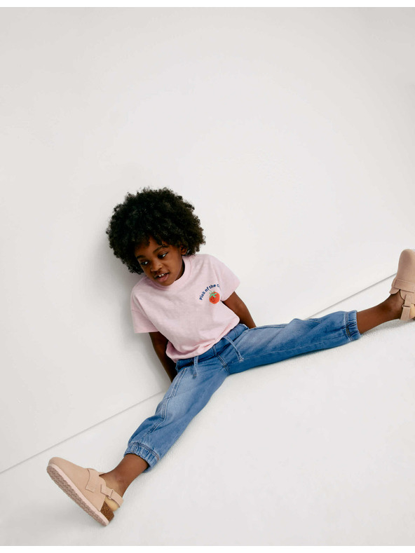 Marks & Spencer Cargo džínsy s manžetami (2–8 rokov) Marks & Spencer námorná modrá