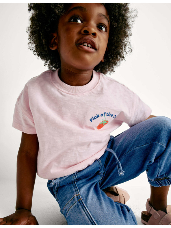 Marks & Spencer Cargo džínsy s manžetami (2–8 rokov) Marks & Spencer námorná modrá