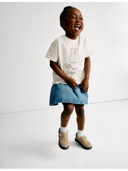 Marks & Spencer Tričko Miffy™ s vysokým podielom bavlny (1–8 rokov) Marks & Spencer smotanová