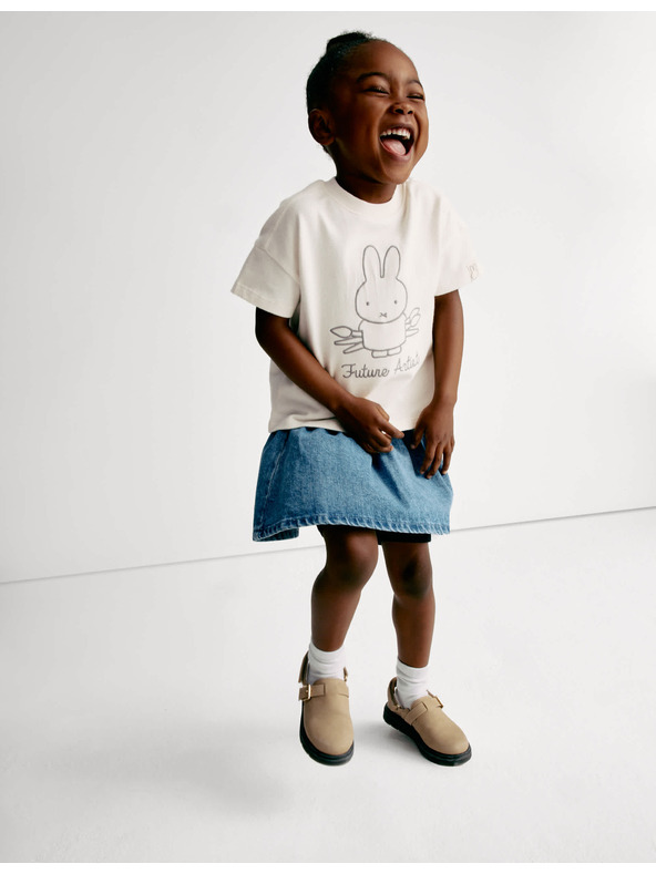 Marks & Spencer Tričko Miffy™ s vysokým podielom bavlny (1–8 rokov) Marks & Spencer smotanová