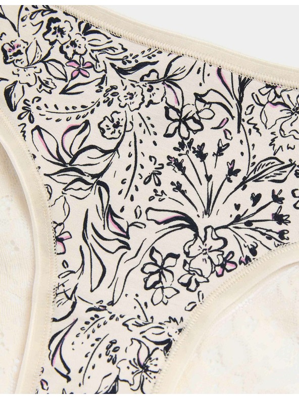 Marks & Spencer Brazílske nohavičky s potlačou a vysokým podielom bavlny Marks & Spencer zelená