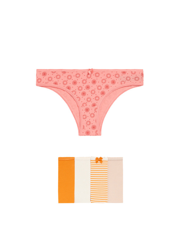 Marks & Spencer Brazílske nohavičky s vysokým podielom bavlny a materiálom Lycra™, 5 ks Marks & Spencer oranžová