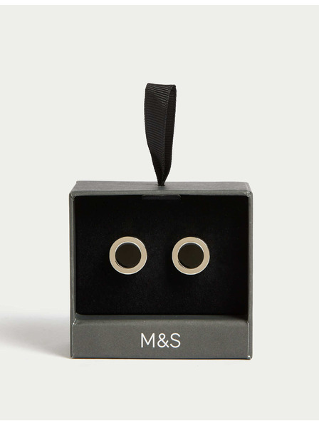 Marks & Spencer Okrúhle manžetové gombíky Marks & Spencer strieborná