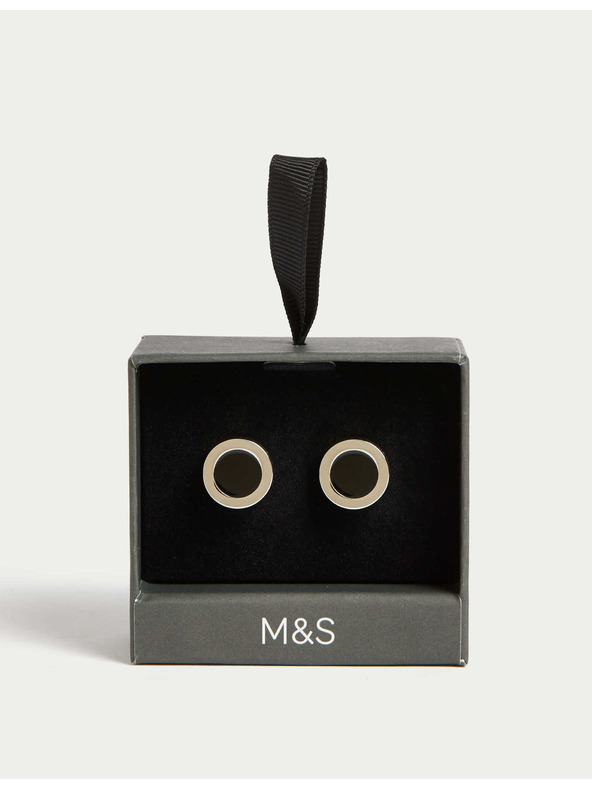 Marks & Spencer Okrúhle manžetové gombíky Marks & Spencer strieborná