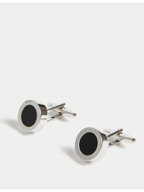 Marks & Spencer Okrúhle manžetové gombíky Marks & Spencer strieborná