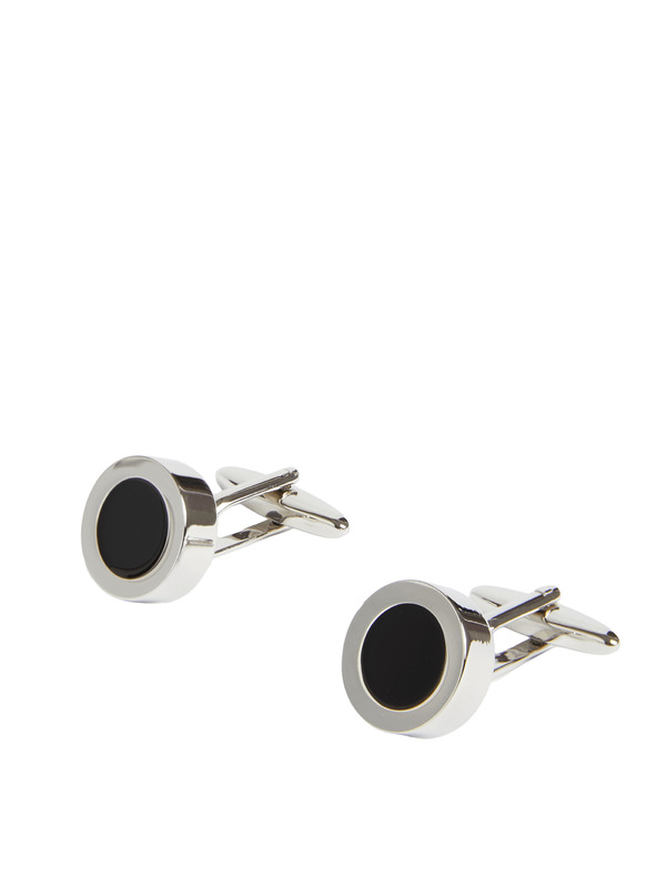 Marks & Spencer Okrúhle manžetové gombíky Marks & Spencer strieborná