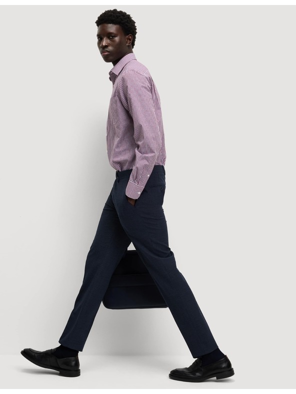 Marks & Spencer Kárované košele normálneho strihu na ľahké žehlenie, 2 ks Marks & Spencer červená