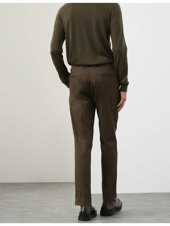 Marks & Spencer Superľahké chino nohavice regular fit Marks & Spencer zelená