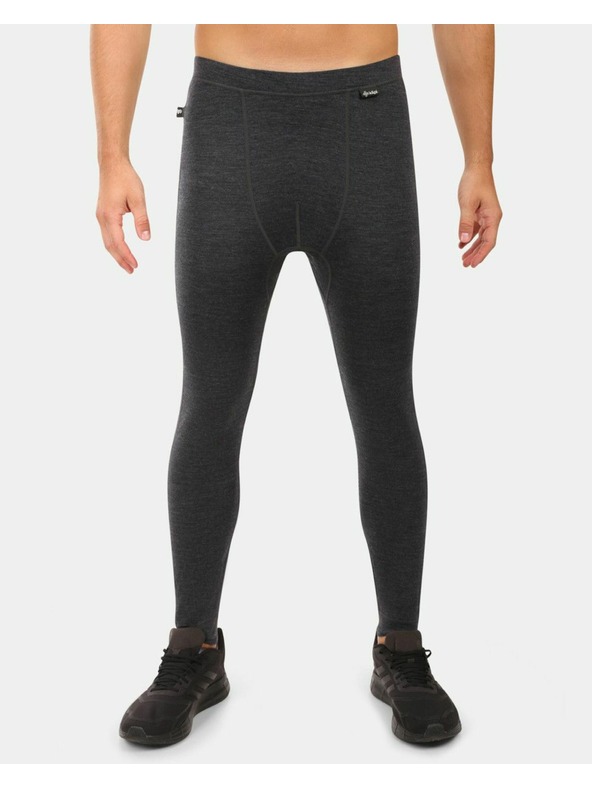 Kilpi Pánske termo nohavice z MERINO WOOL Kilpi MAVORA BOTTOM-M Čierna