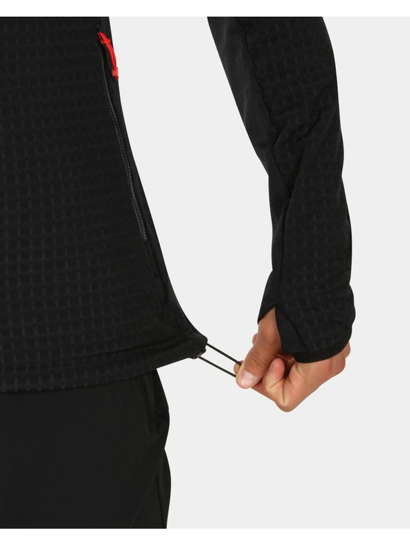 Kilpi Pánska fleecová mikina s kapucou Kilpi FRENI-M Čierna