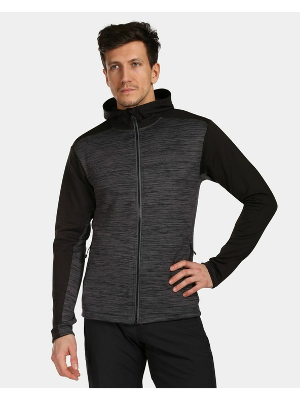 Kilpi Pánska športová mikina s kapucou Kilpi SEVELEN-M Čierna