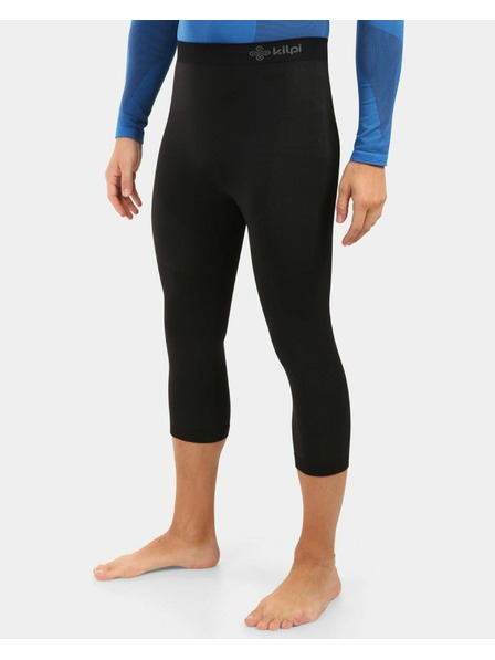 Kilpi Pánske bezšvové 3/4 termo nohavice Kilpi NIELO-M Čierna