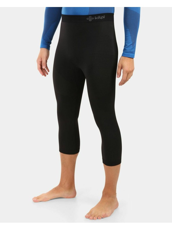 Kilpi Pánske bezšvové 3/4 termo nohavice Kilpi NIELO-M Čierna